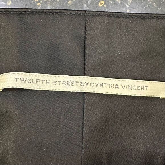 Twelfth Street by Cynthia Vincent Black Straight Leg Pants - Picture 3 of 5